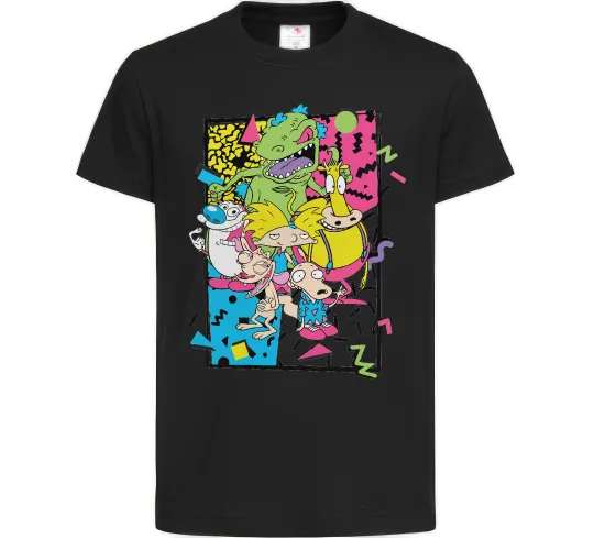 Детская футболка Rerto cartoons Черный фото