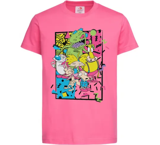 Детская футболка Rerto cartoons Ярко-розовый фото