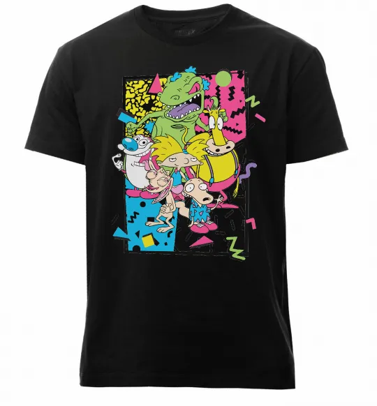 Мужская премиум футболка Rerto cartoons Черный фото