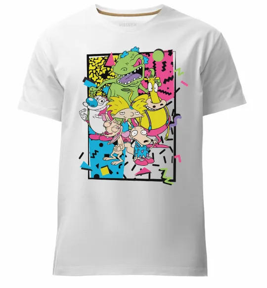 Мужская премиум футболка Rerto cartoons Белый фото