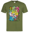 Мужская футболка Rerto cartoons Оливковый фото