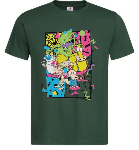 Мужская футболка Rerto cartoons Темно-зеленый фото