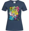 Женская футболка Rerto cartoons Темно-синий фото