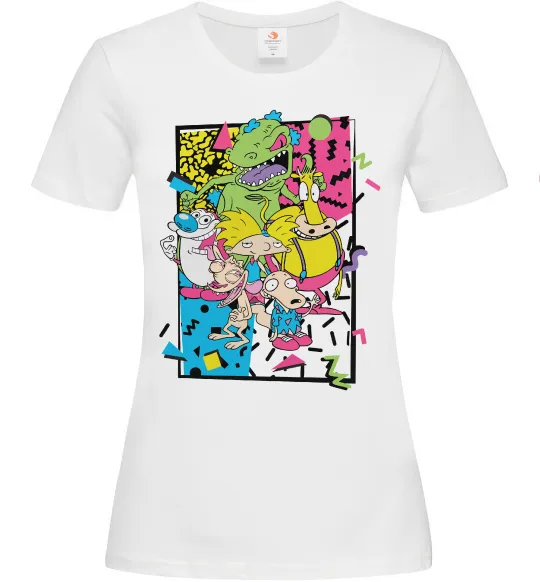 Женская футболка Rerto cartoons Белый фото