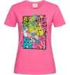 Женская футболка Rerto cartoons Ярко-розовый фото