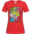 Женская футболка Rerto cartoons Красный фото
