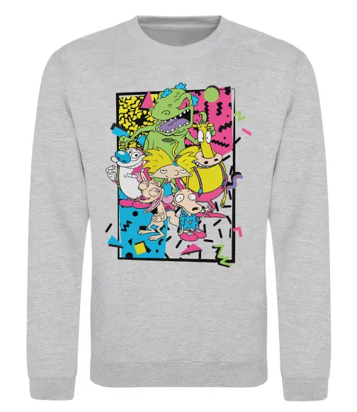 Свитшот Rerto cartoons Серый меланж фото