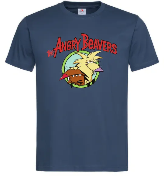 Мужская футболка Злюки бобри лого Темно-синий фото