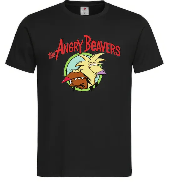 Мужская футболка Злюки бобри лого Черный фото