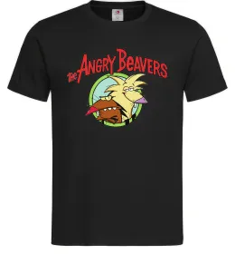Мужская футболка Злюки бобри лого Черный фото