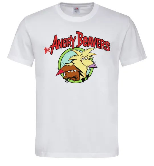 Мужская футболка Злюки бобри лого Белый фото