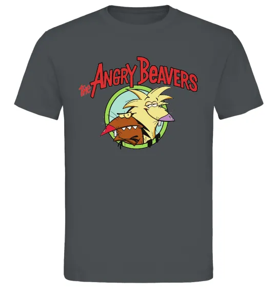 Мужская футболка Злюки бобри лого Графит фото