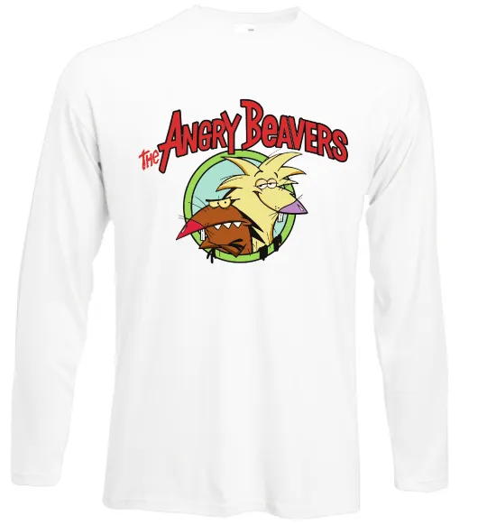 Лонгслив Злюки бобри лого Белый фото