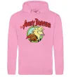 Мужская толстовка (худи) Злюки бобри лого Розовый фото