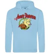 Женская толстовка (худи) Злюки бобри лого Голубой фото