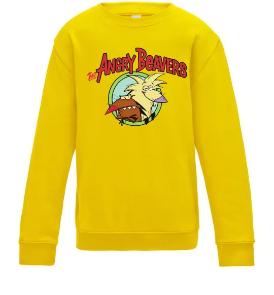 Детский Свитшот Злюки бобри лого Солнечно желтый фото