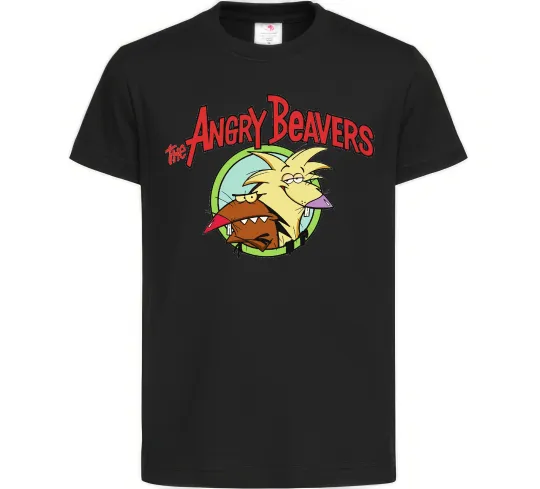 Детская футболка Злюки бобри лого Черный фото