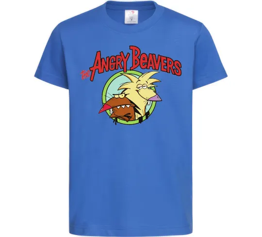 Детская футболка Злюки бобри лого Ярко-синий фото