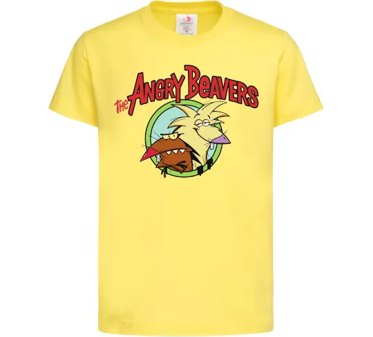 Детская футболка Злюки бобри лого Лимонный фото