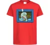 Детская футболка Сквідвард у віконці Красный фото