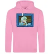 Женская толстовка (худи) Сквідвард у віконці Розовый фото