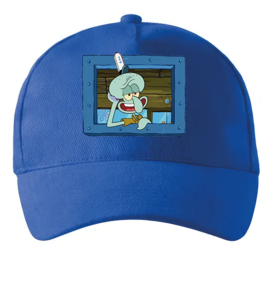 Кепка Сквідвард у віконці Ярко-синий фото
