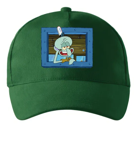 Кепка Сквідвард у віконці Темно-зеленый фото