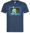 Мужская футболка Сквідвард у віконці Темно-синий фото