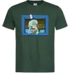Мужская футболка Сквідвард у віконці Темно-зеленый фото