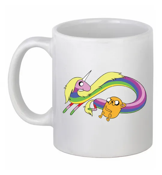 Чашка керамическая Джейк та Леді Час Пригод Белый фото