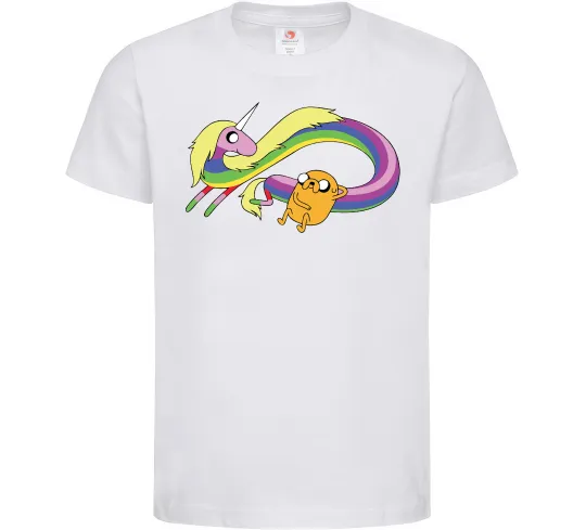 Детская футболка Джейк та Леді Час Пригод Белый фото