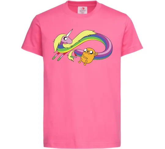 Детская футболка Джейк та Леді Час Пригод Ярко-розовый фото