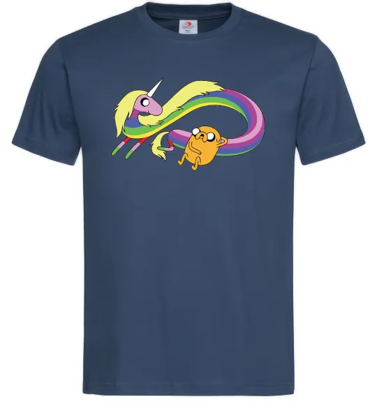 Мужская футболка Джейк та Леді Час Пригод Темно-синий фото