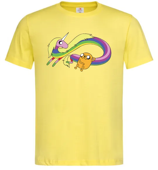 Мужская футболка Джейк та Леді Час Пригод Лимонный фото