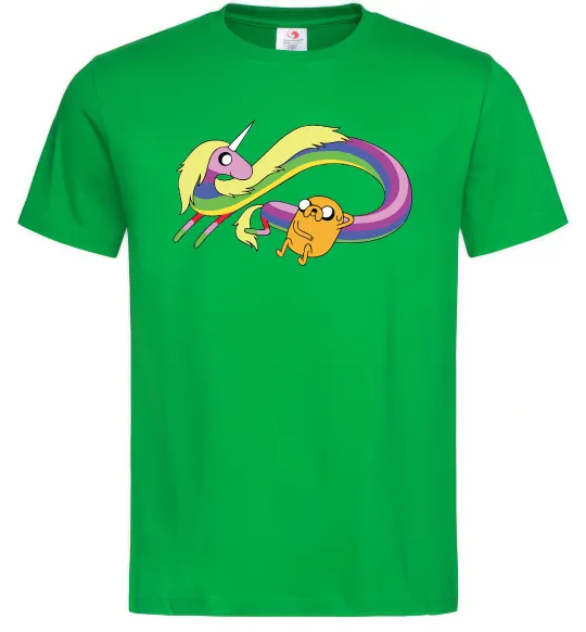 Мужская футболка Джейк та Леді Час Пригод Зеленый фото