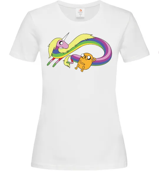 Женская футболка Джейк та Леді Час Пригод Белый фото