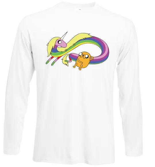 Лонгслив Джейк та Леді Час Пригод Белый фото