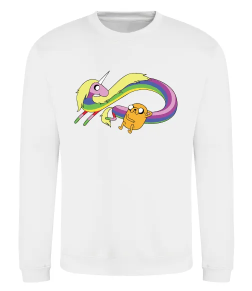 Свитшот Джейк та Леді Час Пригод Белый фото