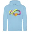 Мужская толстовка (худи) Джейк та Леді Час Пригод Голубой фото