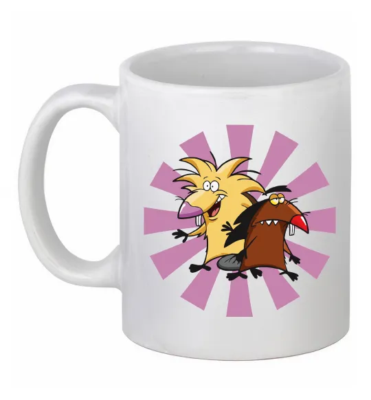 Чашка керамічна Angry Beavers Білий фото
