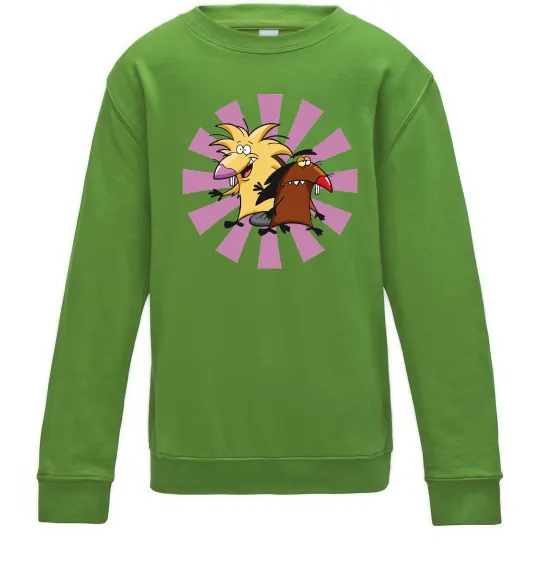 Дитячий світшот Angry Beavers Лаймовий фото