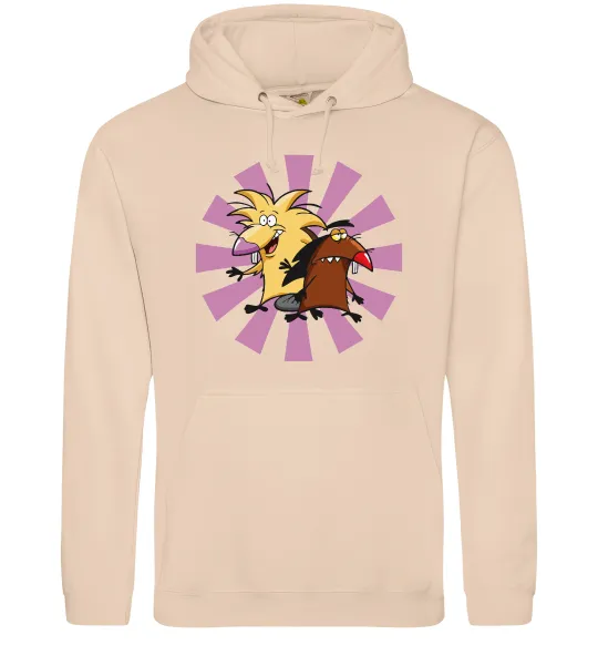 Чоловіча толстовка (худі) Angry Beavers Пісочний фото