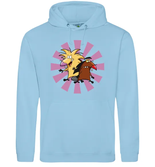 Чоловіча толстовка (худі) Angry Beavers Блакитний фото