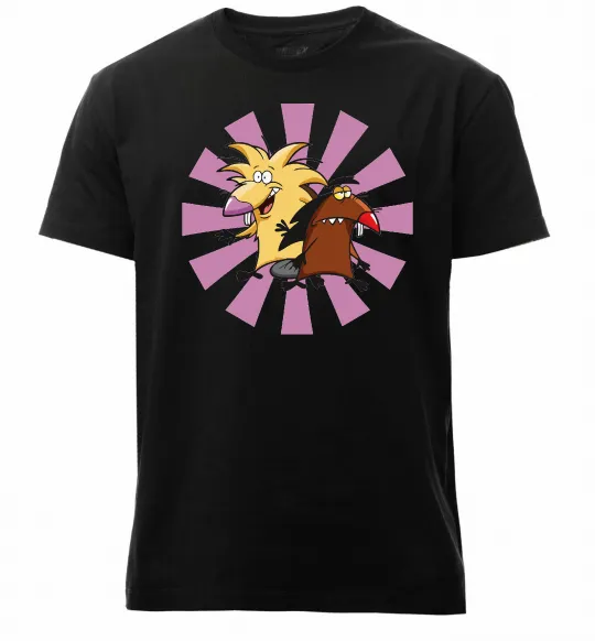 Чоловіча преміум футболка Angry Beavers Чорний фото