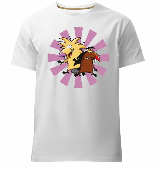 Чоловіча преміум футболка Angry Beavers Білий фото