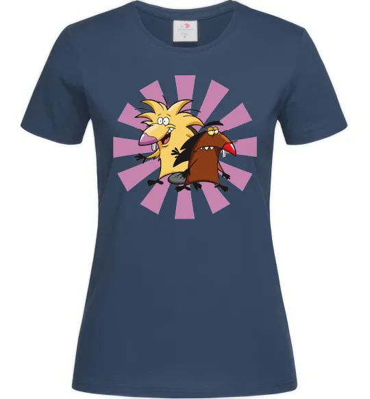 Жіноча футболка Angry Beavers Темно-синій фото