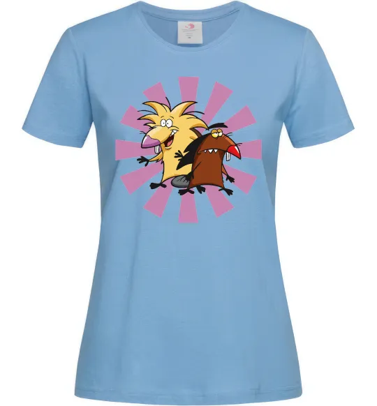 Жіноча футболка Angry Beavers Блакитний фото