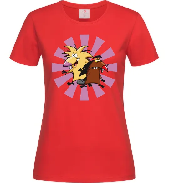 Жіноча футболка Angry Beavers Червоний фото