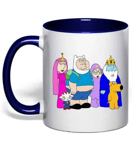 Чашка с цветной ручкой Гріфіни в стилі Час Пригод Глубокий темно-синий фото