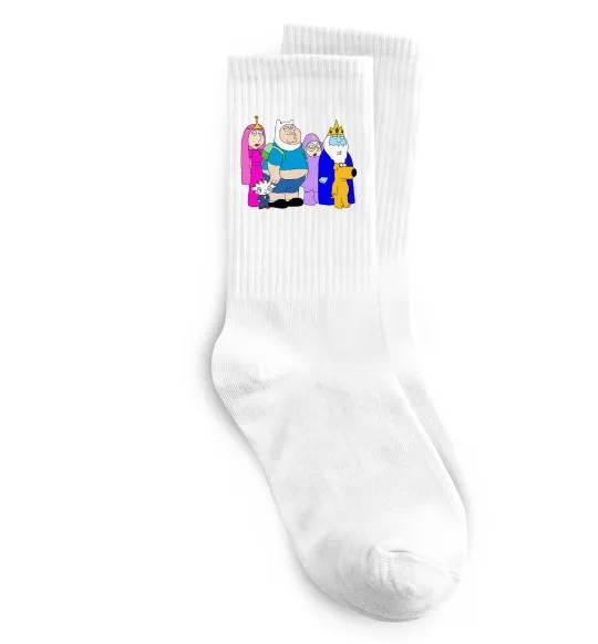 Носки Гріфіни в стилі Час Пригод Белый фото